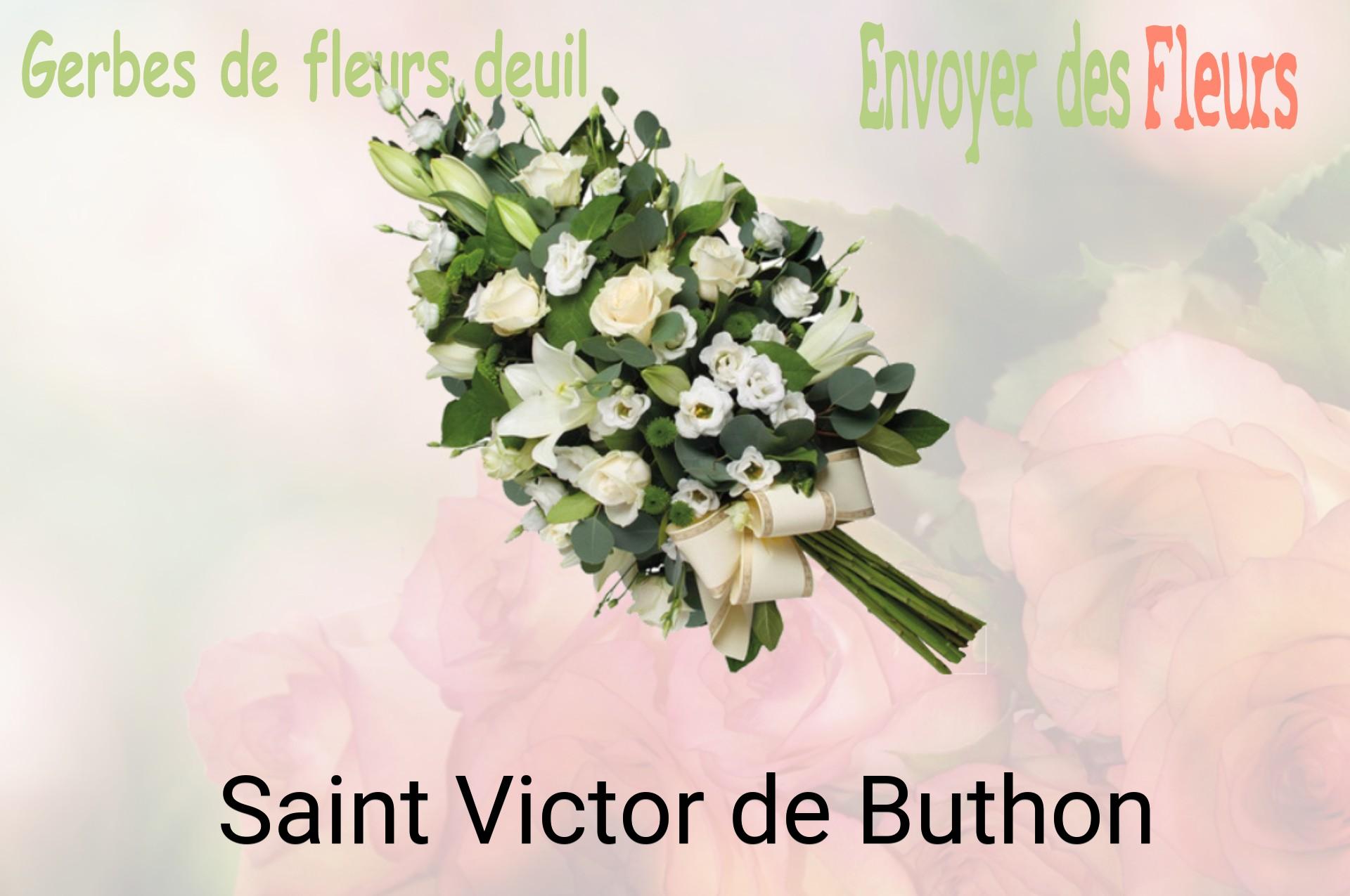 Gerbe de fleurs de deuil livrée à Saint-Victor-de-Buthon